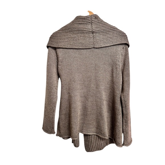 Soft Surroundings Women's Country weekend belted wool blend cardigan Taupe Large - Picture 6 of 6